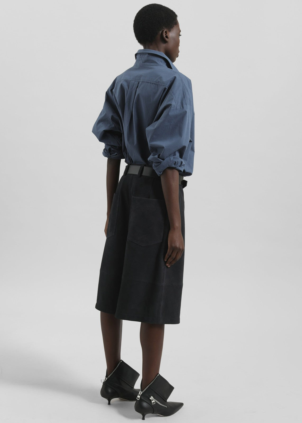 Dartsel Suede Bermuda Shorts - Navy
