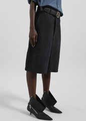 Dartsel Suede Bermuda Shorts - Navy