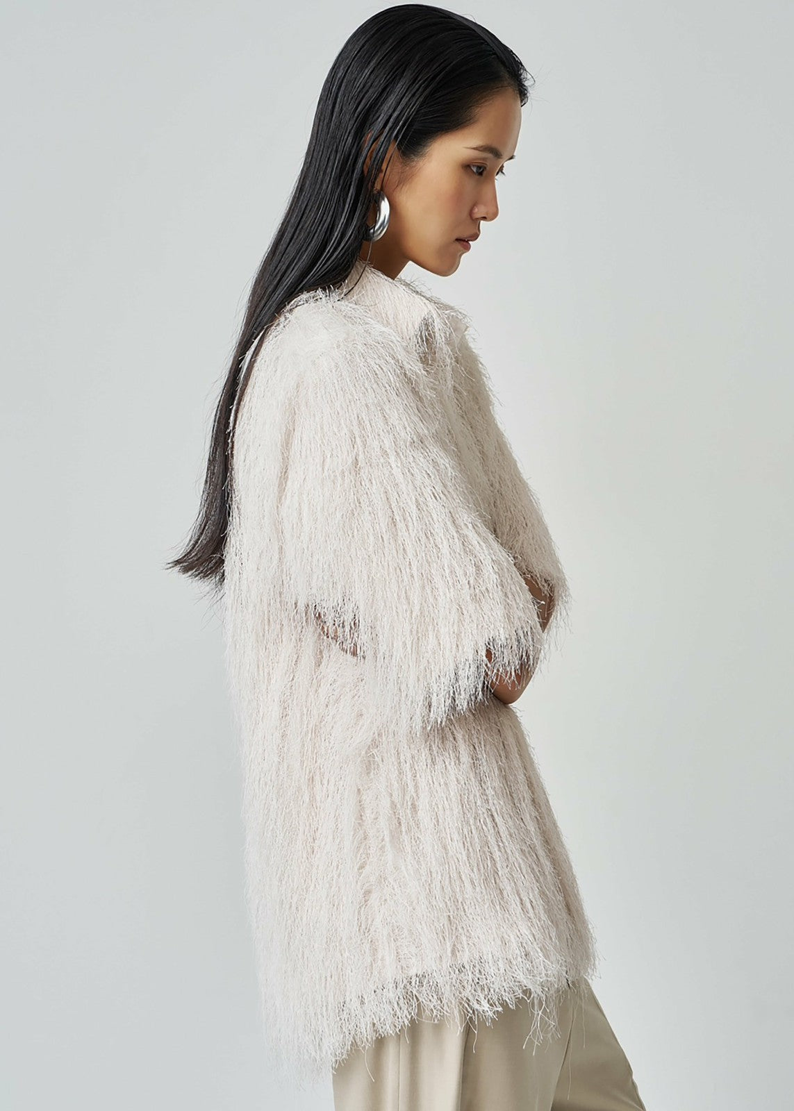 Paolina Fringed Shirt - White
