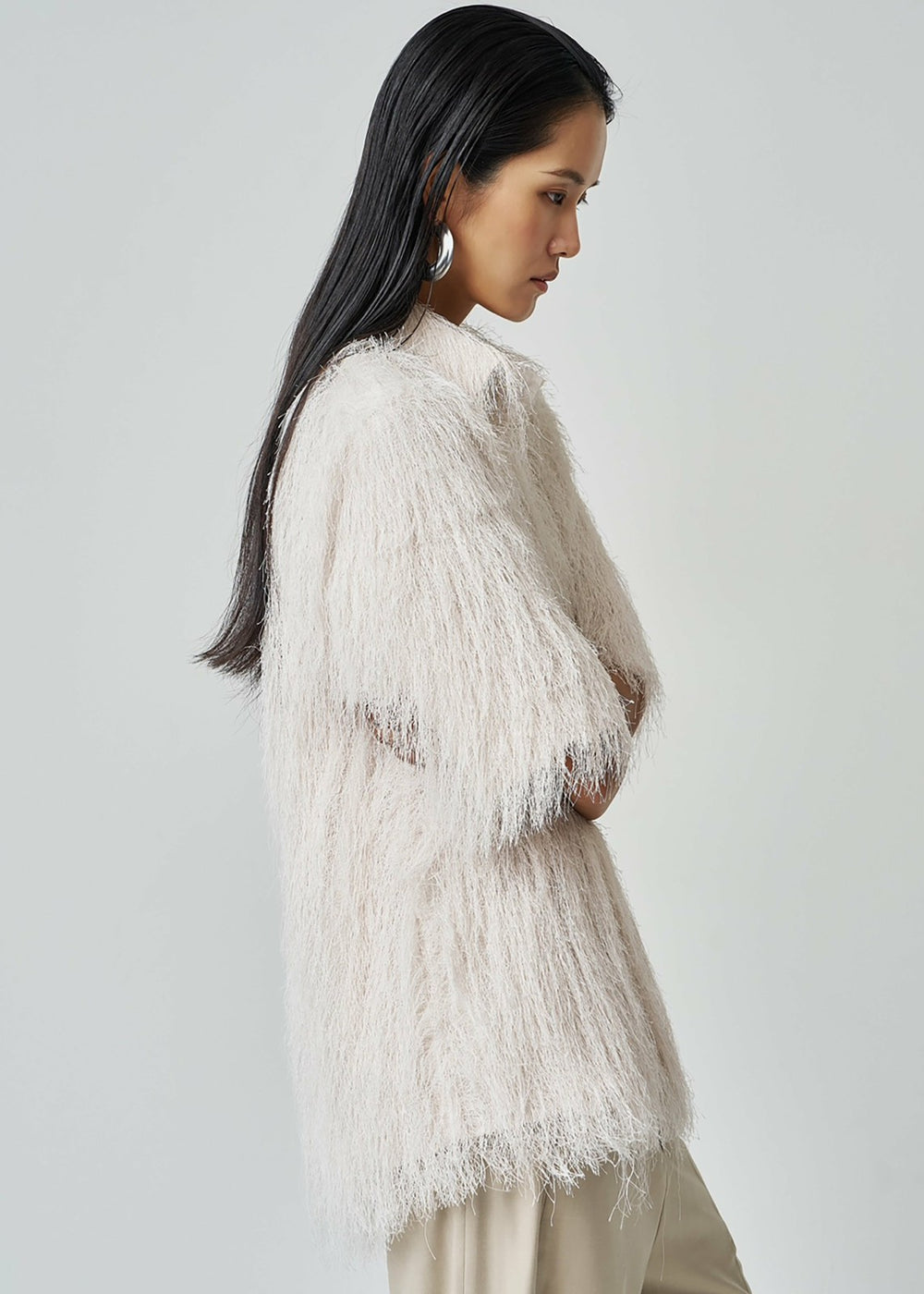 Paolina Fringed Shirt - White