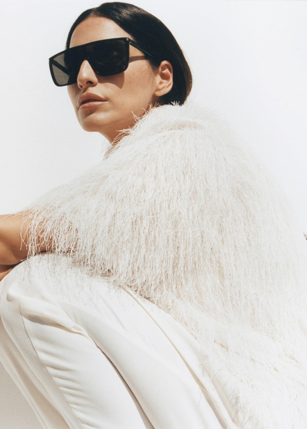 Paolina Fringed Shirt - White