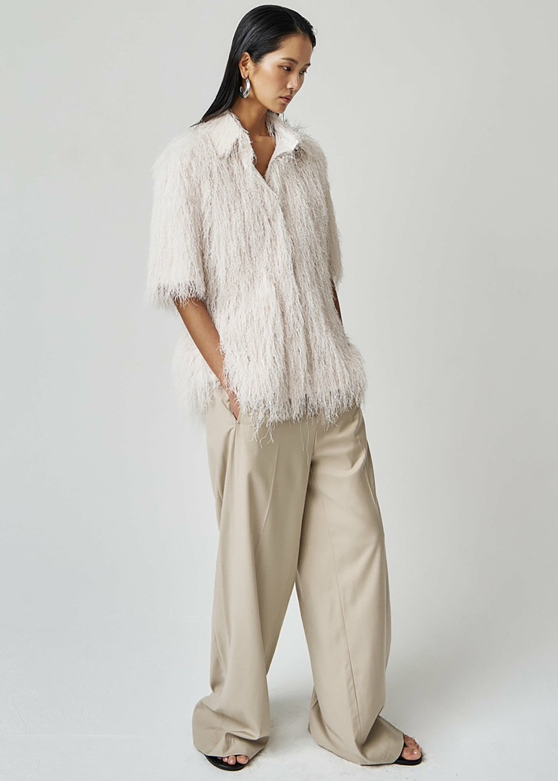 Paolina Fringed Shirt - White