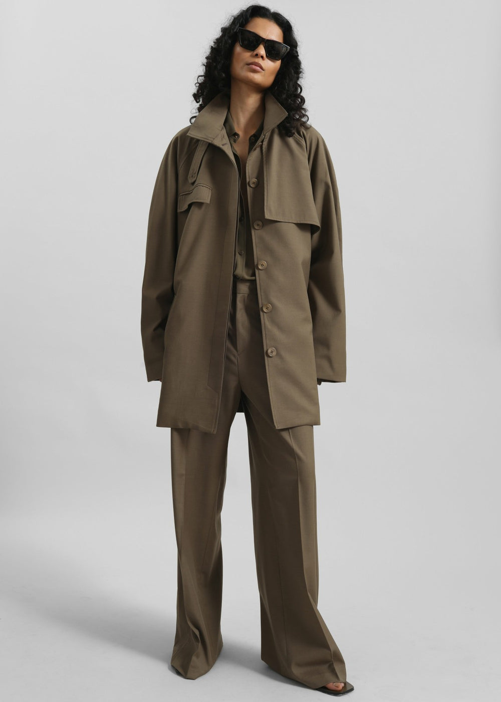 Malvan Short Trench - Olive Brown