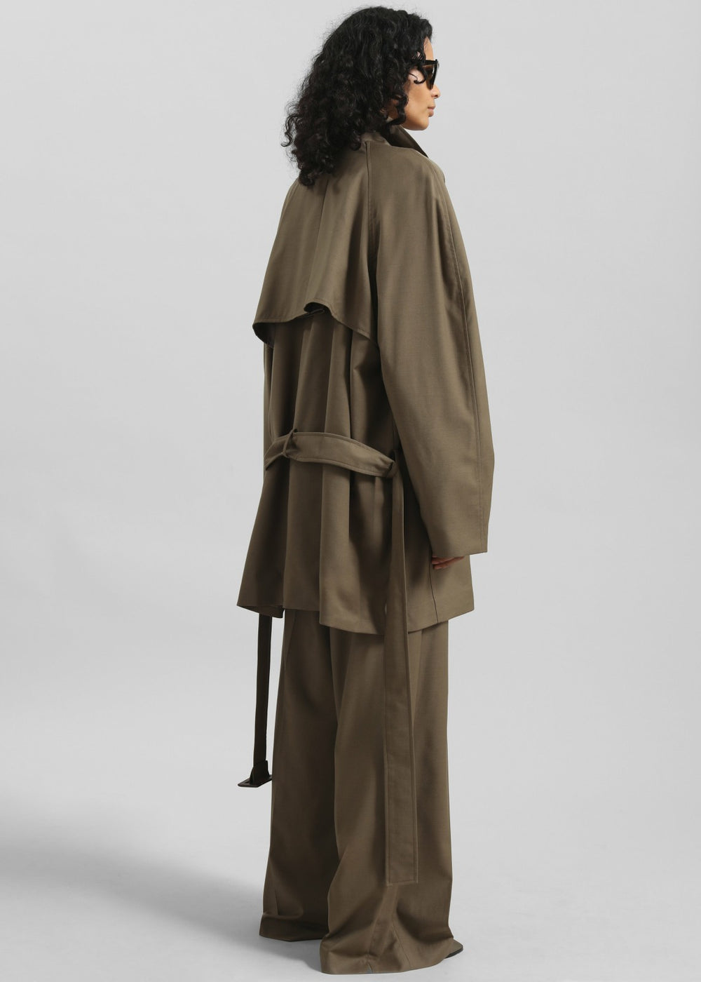 Malvan Short Trench - Olive Brown