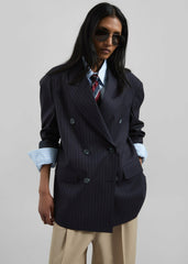 Tarbert Double-Breasted Blazer - Navy Pinstripe