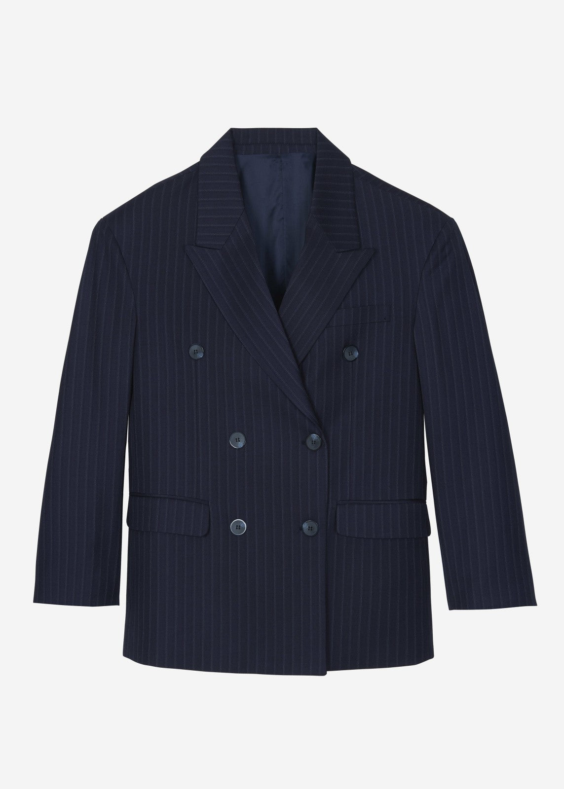 Tarbert Double-Breasted Blazer - Navy Pinstripe