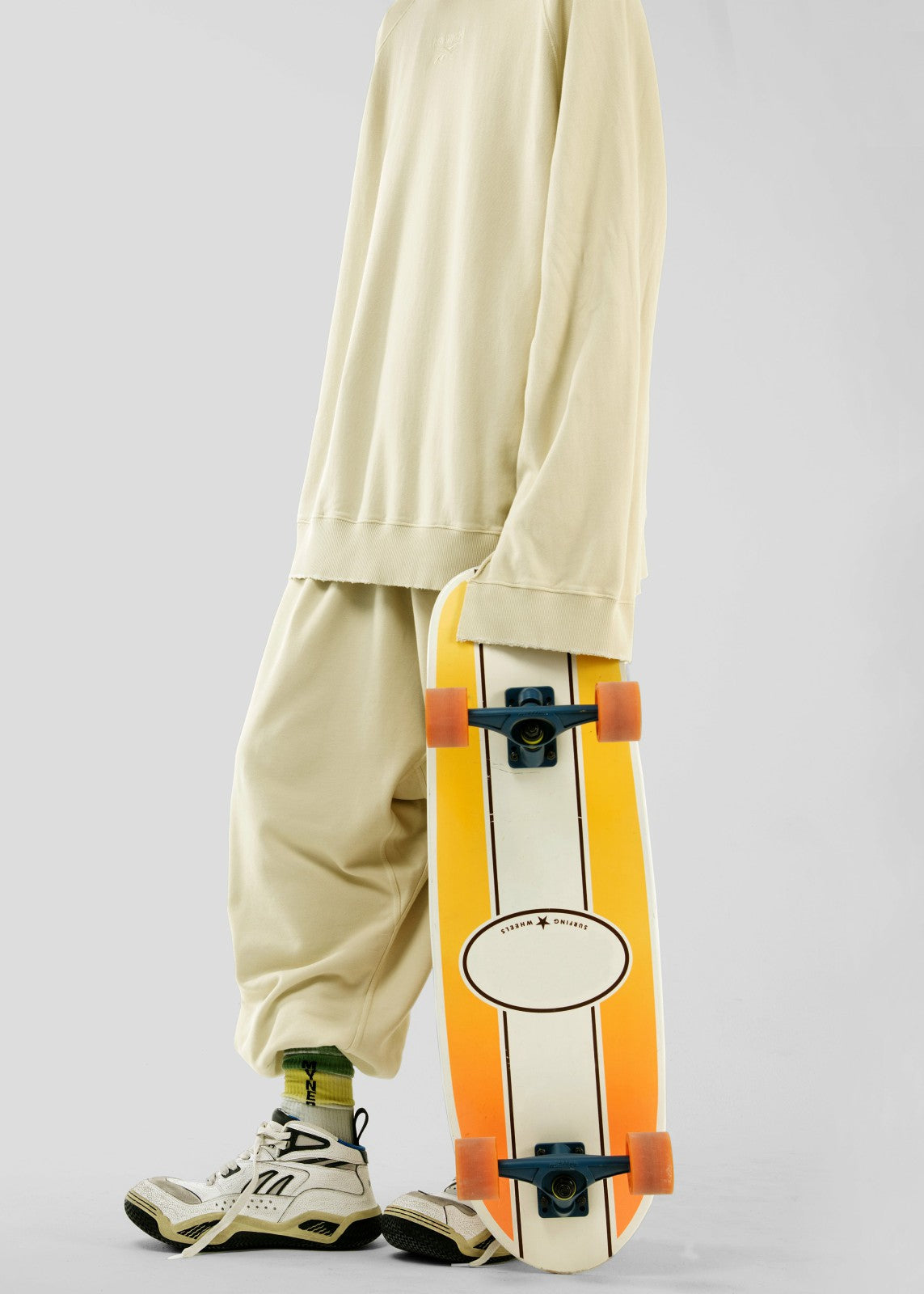 Hed Mayner x Reebok Oversized Crewneck Sweater - Washed Sand