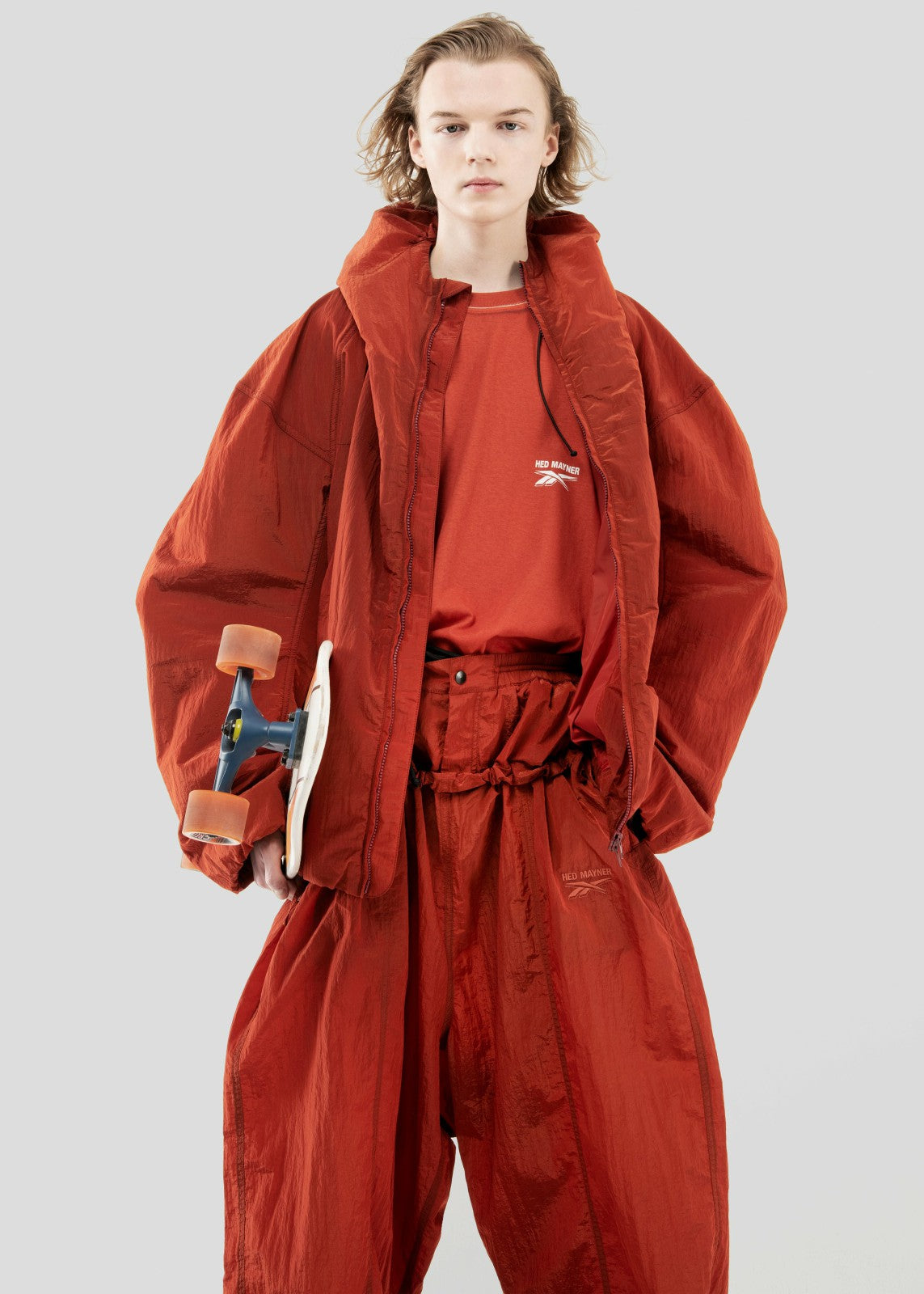 Hed Mayner x Reebok Oversized Track Pants - Rust