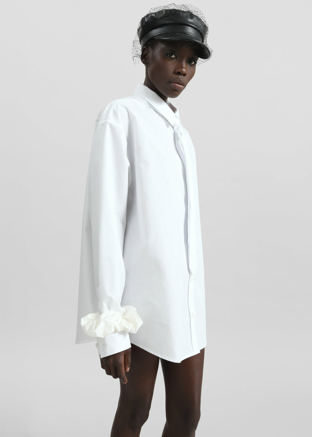 Perna Tie Neck Shirt - White
