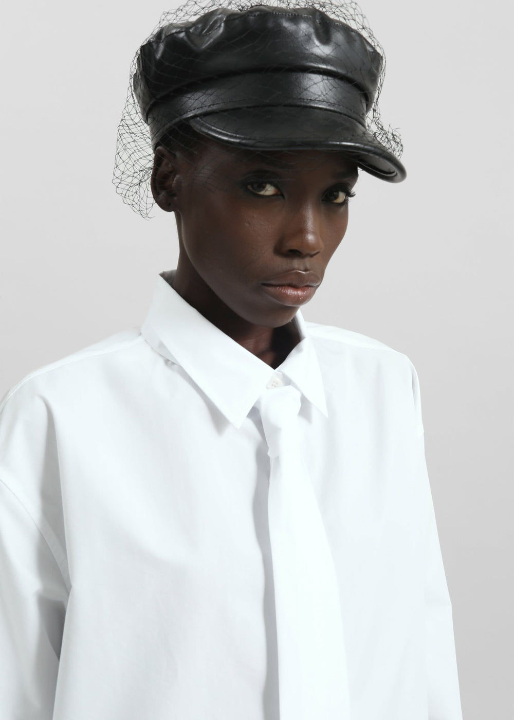 Perna Tie Neck Shirt - White