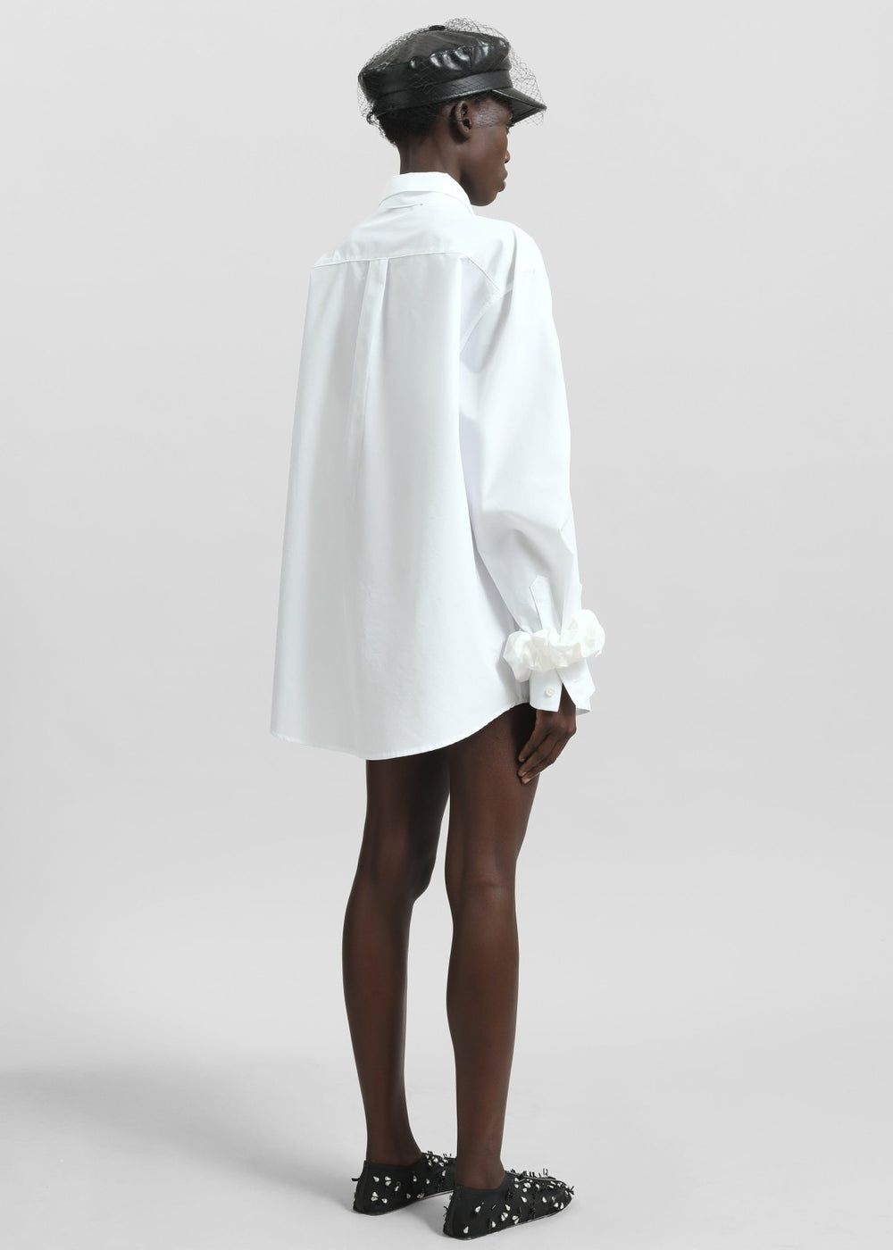Perna Tie Neck Shirt - White