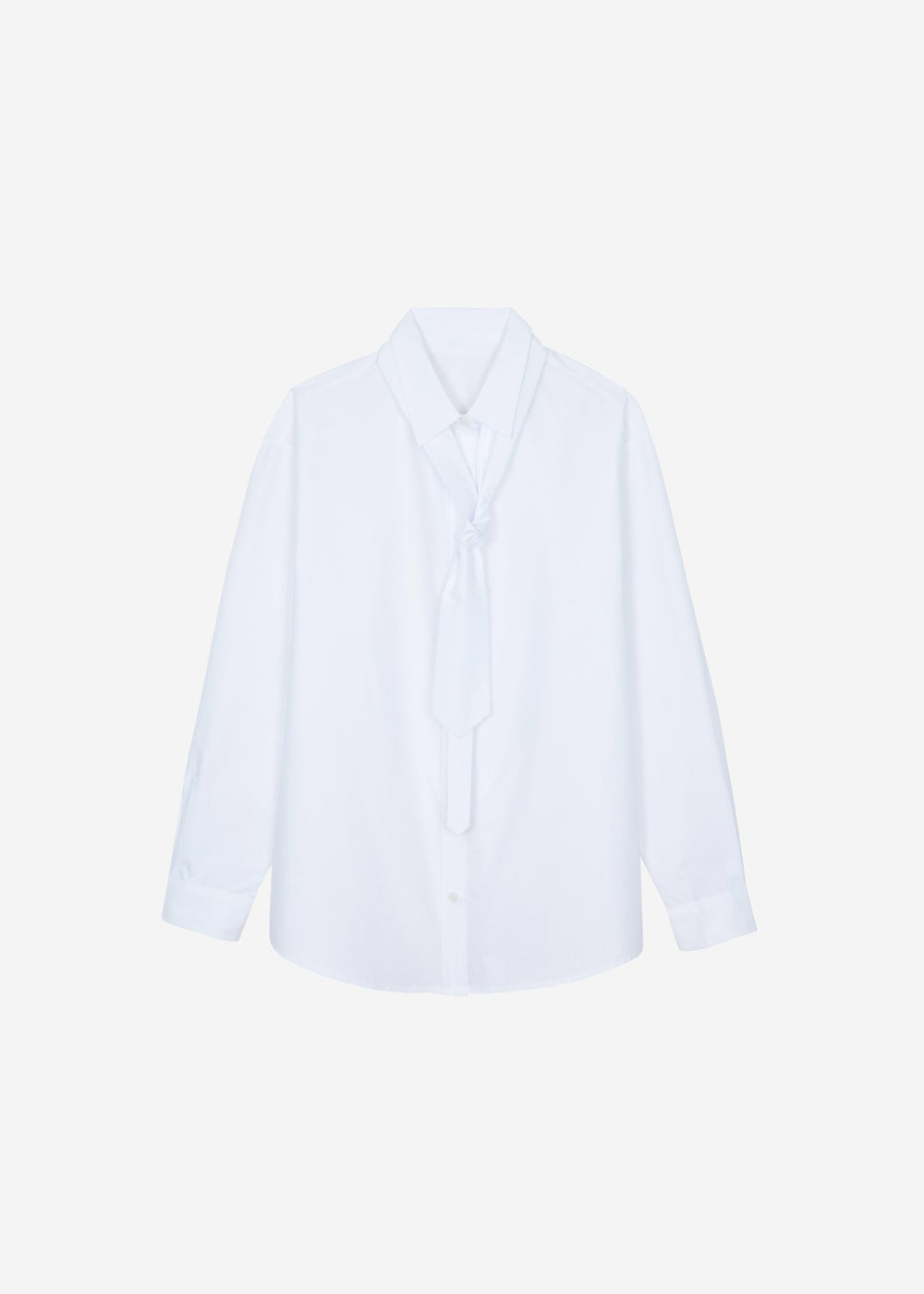 Perna Tie Neck Shirt - White