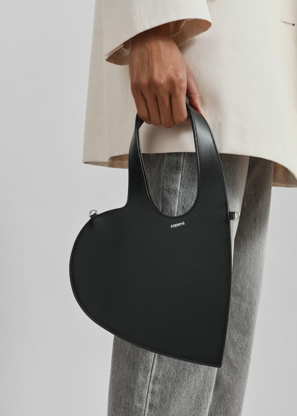 Coperni Crossbody Baby Heart Tote Bag - Black