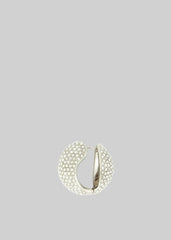 Coperni Crystal-Embellished Creole Logo Earrings - Silver