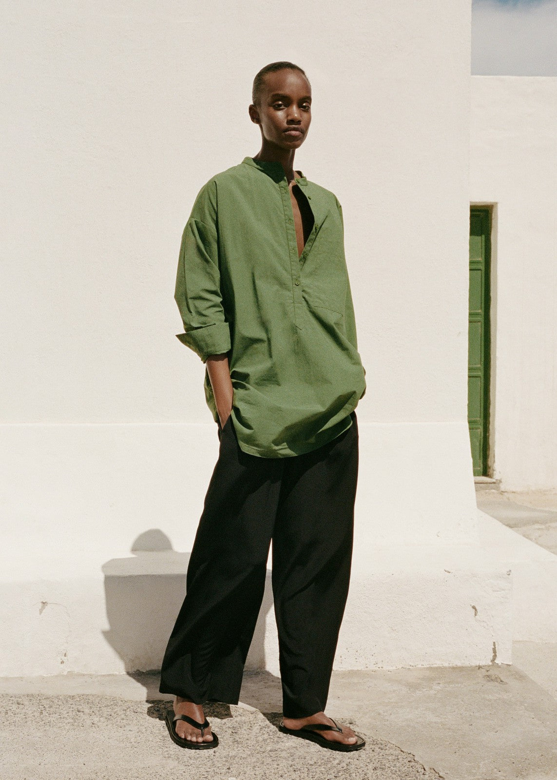 Matteau Popover Mini Shirt Dress - Cactus
