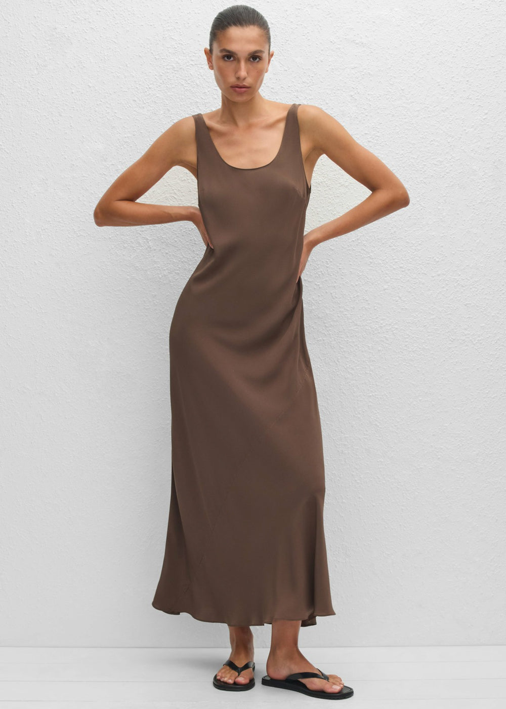 Matteau Bias Tank Dress - Truffle