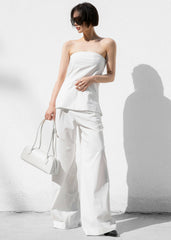 Abbie Strapless Top - White