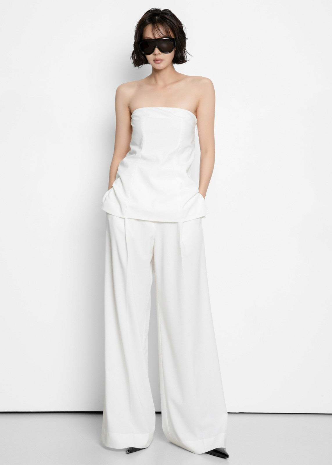 Abbie Strapless Top - White