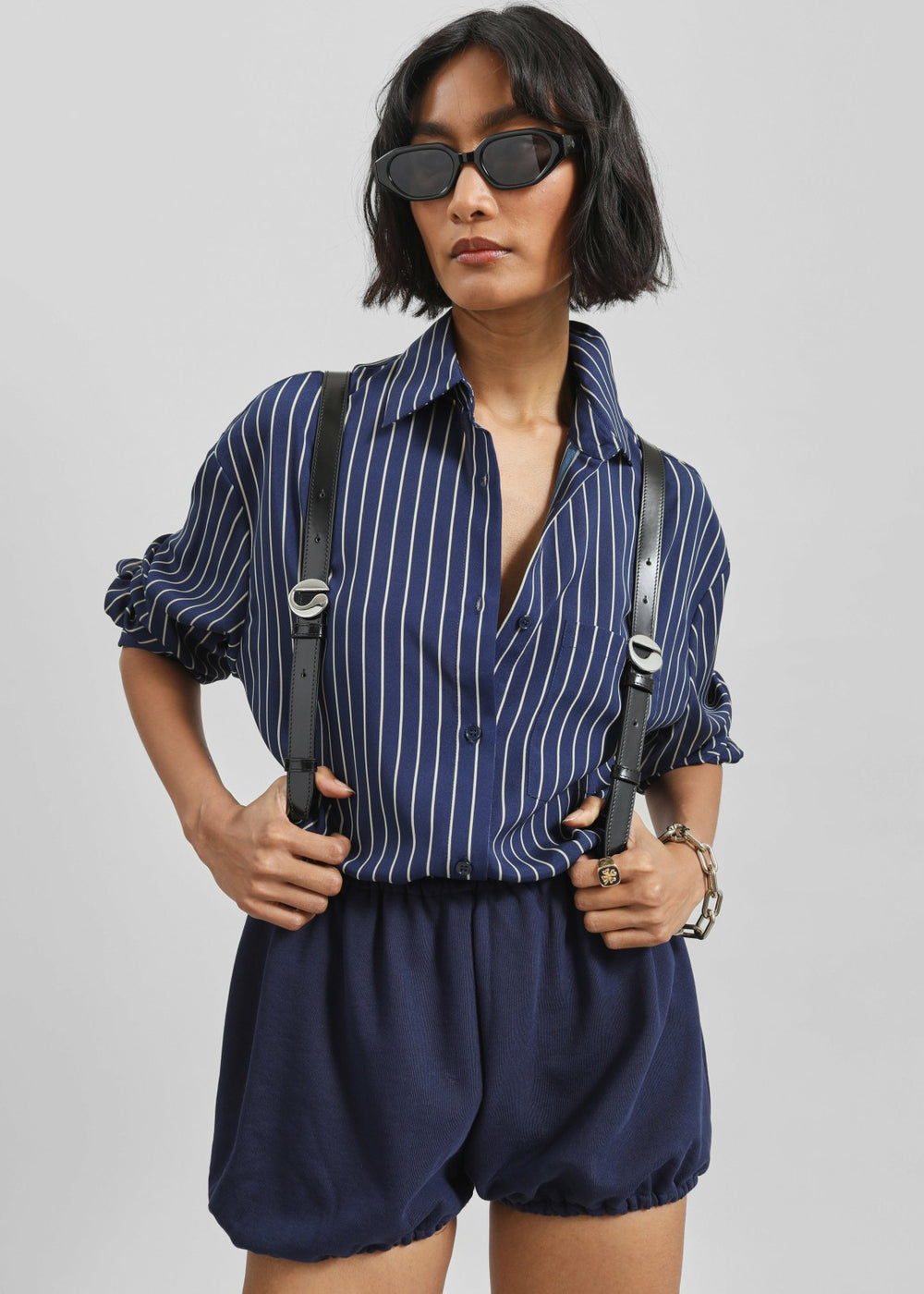 Maro Balloon Shorts - Navy