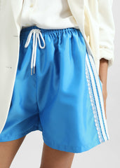 Bastia Lace Lined Shorts - Blue