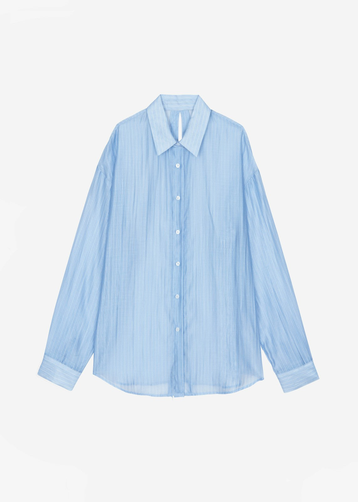 Kesin Open Back Shirt - Blue/White Stripe