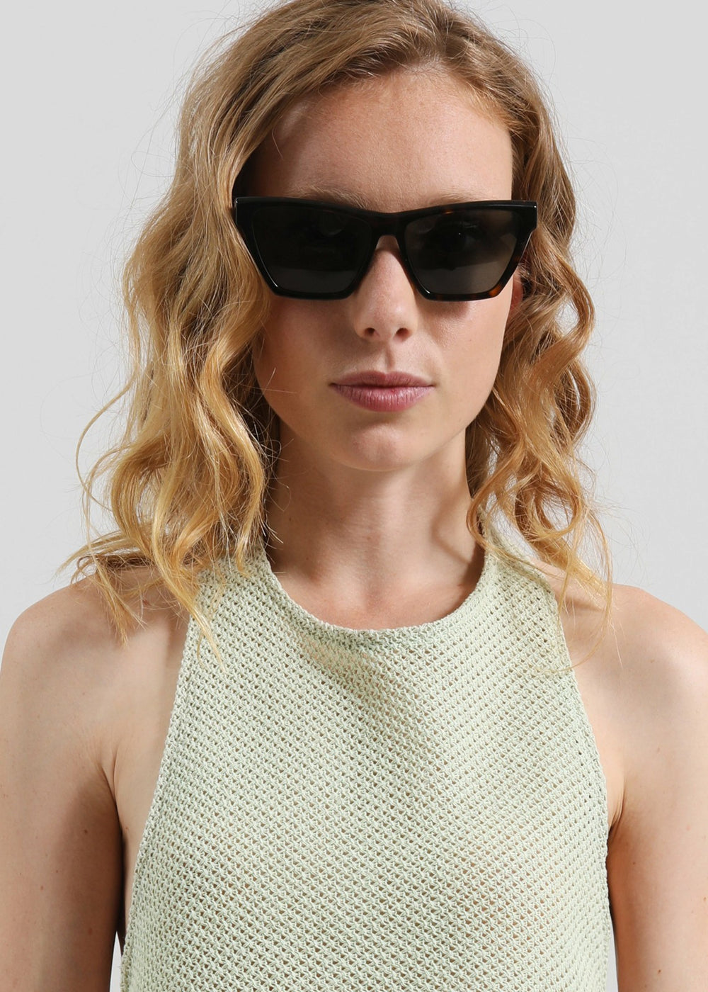 Lunel Knit Halter Top - Pale Green