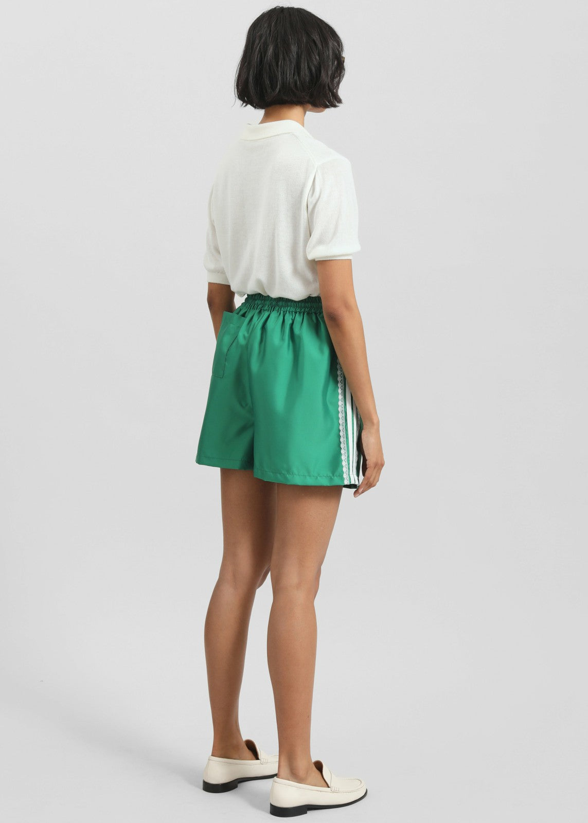 Bastia Lace Lined Shorts - Green