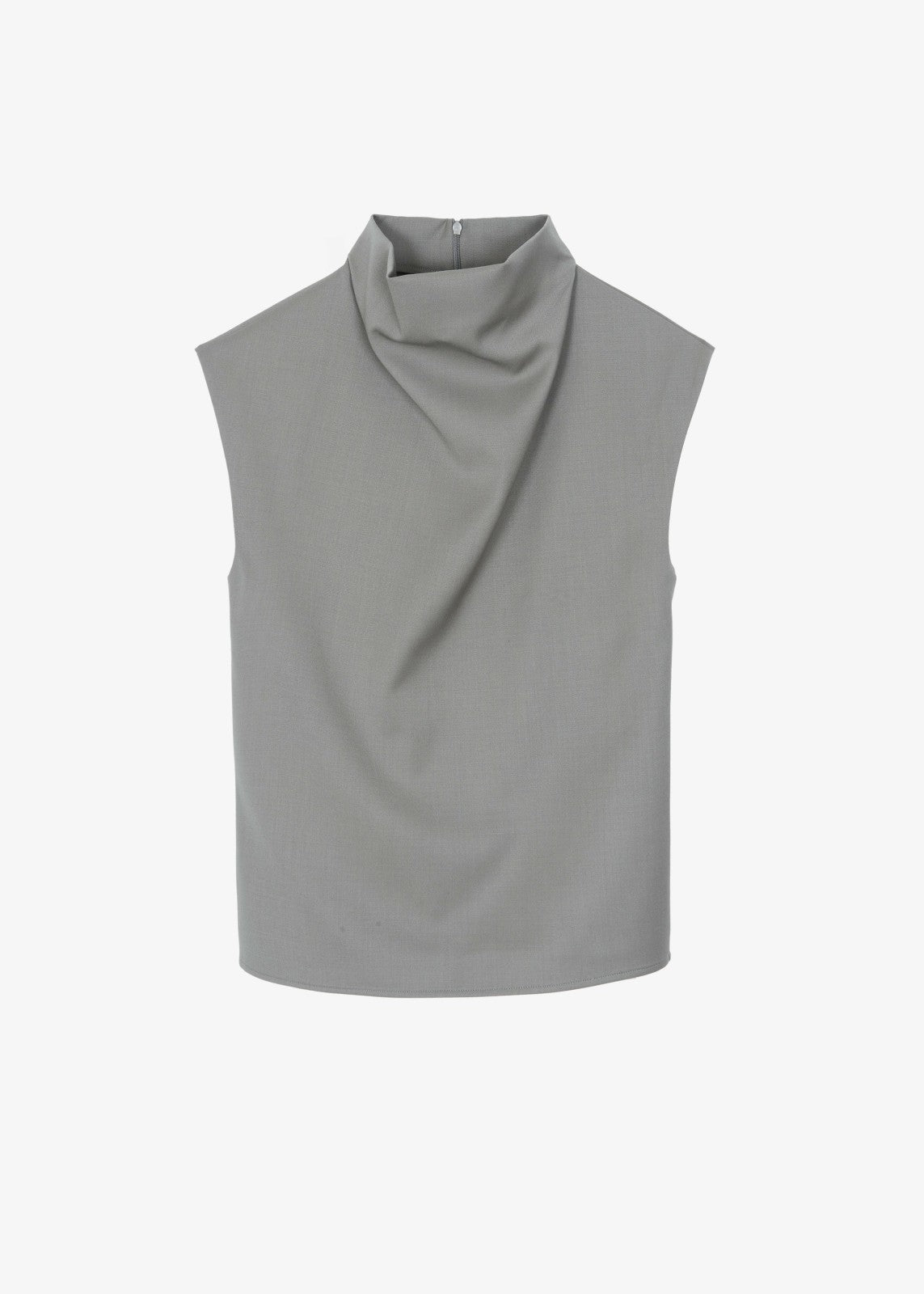 Mijas Mock Neck Top - Grey