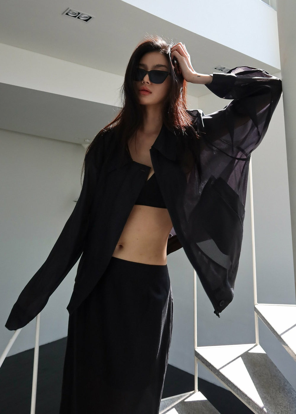 Soller Sheer Jacket - Black