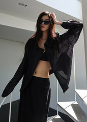 Soller Sheer Jacket - Black