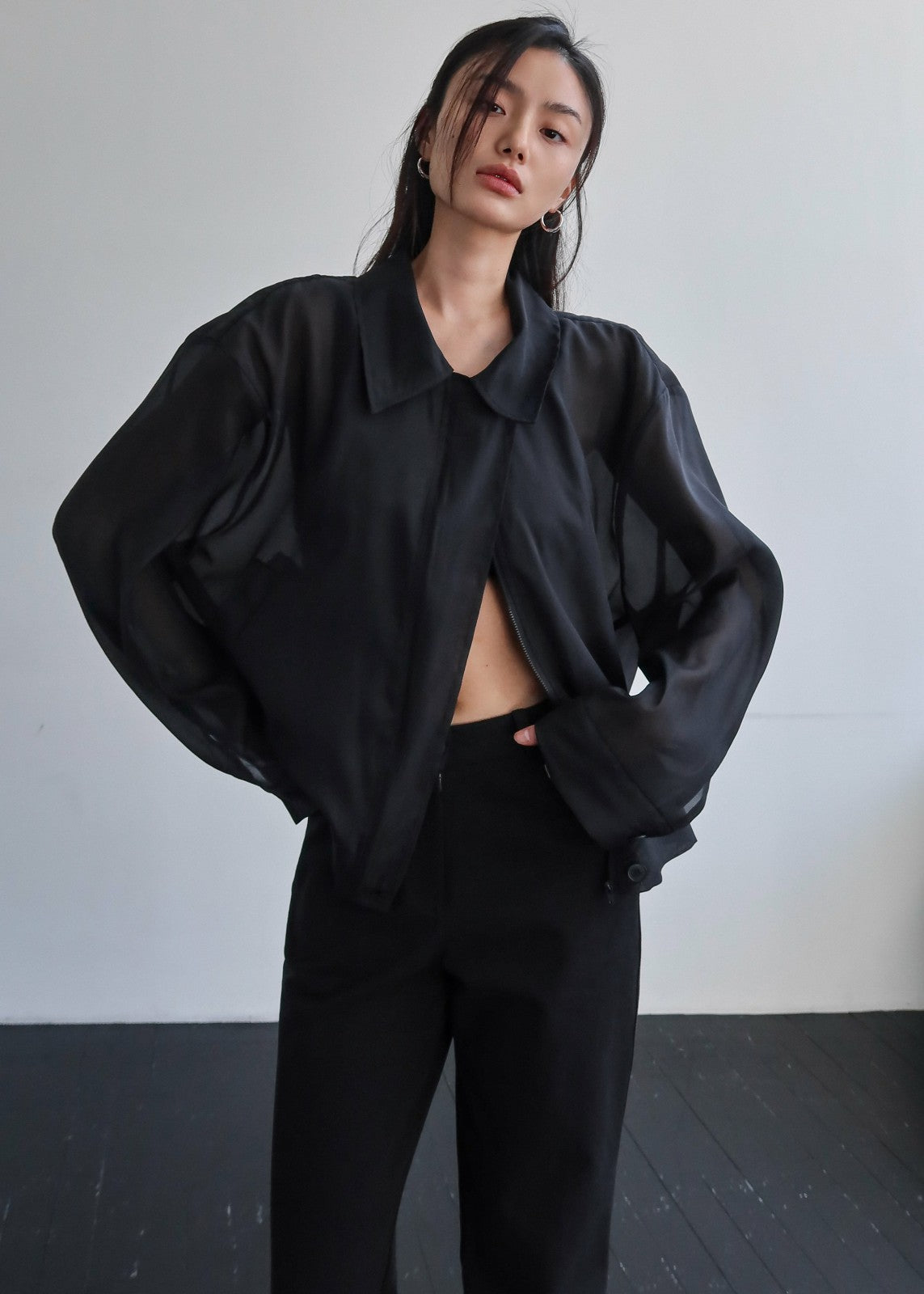 Soller Sheer Jacket - Black