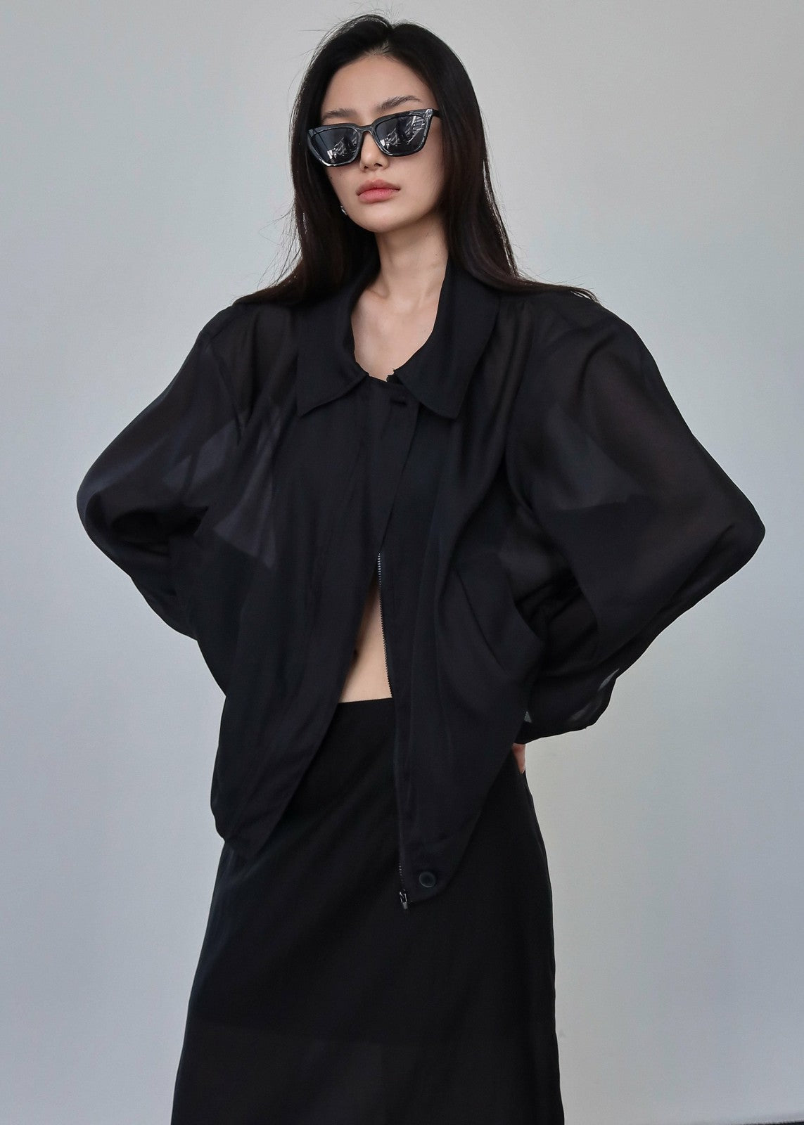 Soller Sheer Jacket - Black