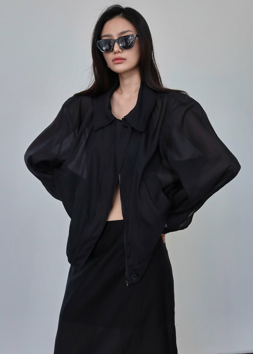 Soller Sheer Jacket - Black