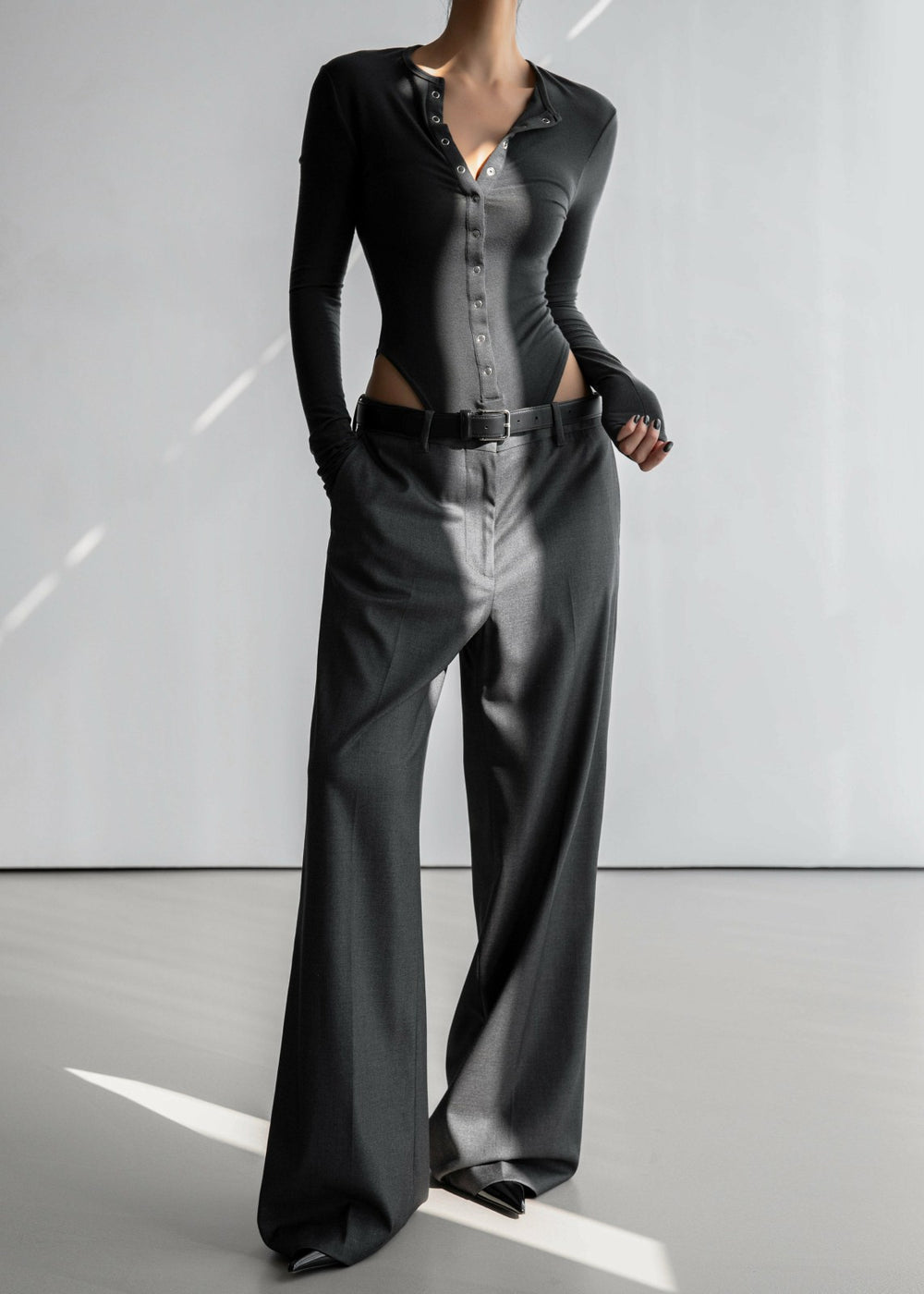 Zadie Bodysuit - Charcoal