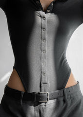 Zadie Bodysuit - Charcoal