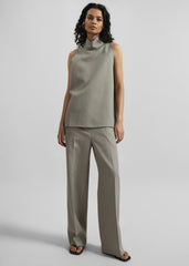 Salcott Mock Neck Top - Taupe