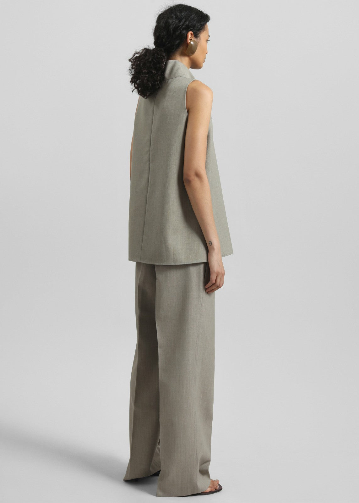Salcott Mock Neck Top - Taupe