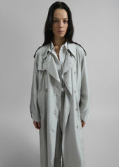 Veyron Silk Trench - Grey