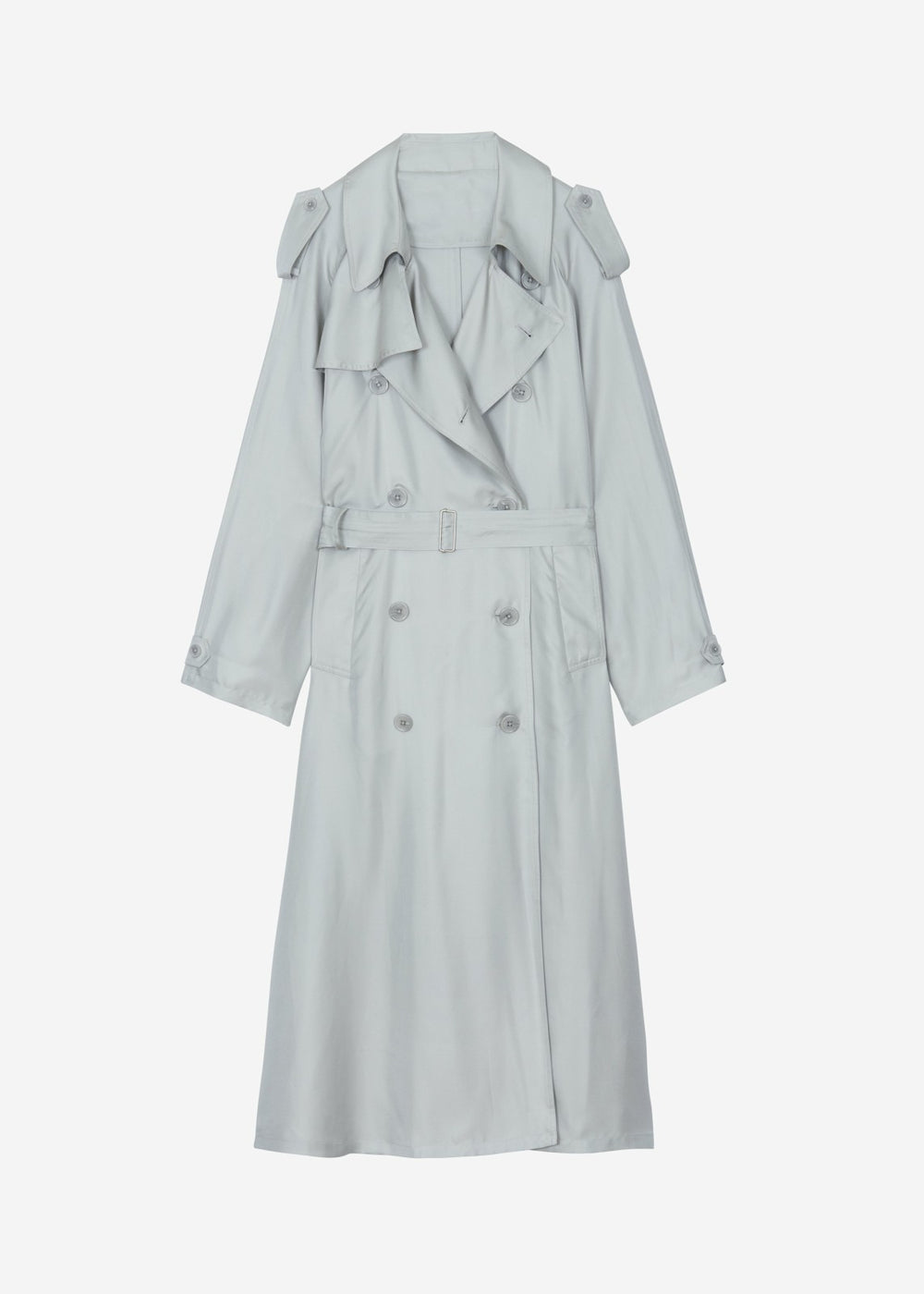 Veyron Silk Trench - Grey