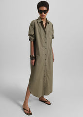Helena Shirt Dress - Khaki