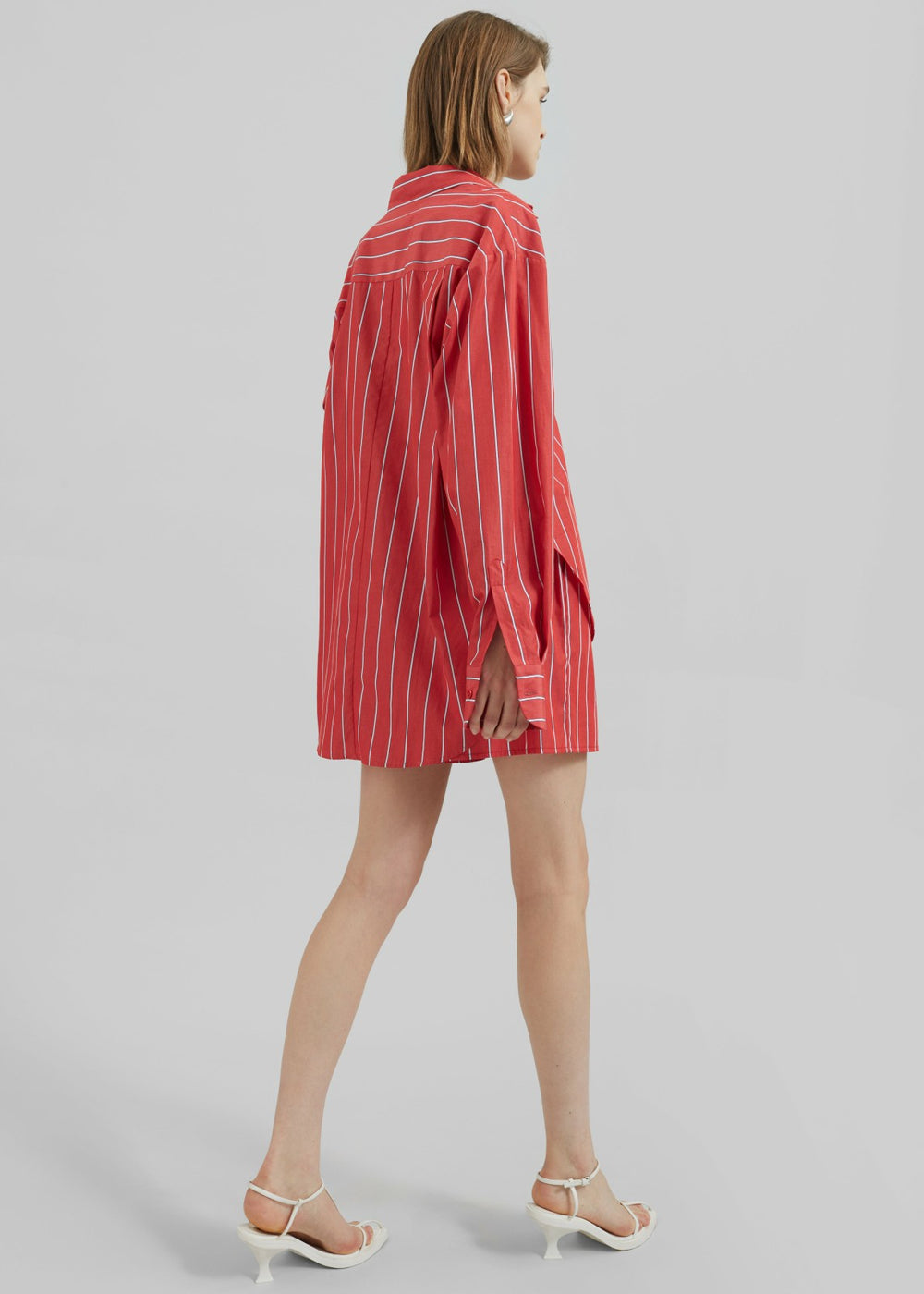 Lui Striped Cotton Shirt - Red/White Stripe