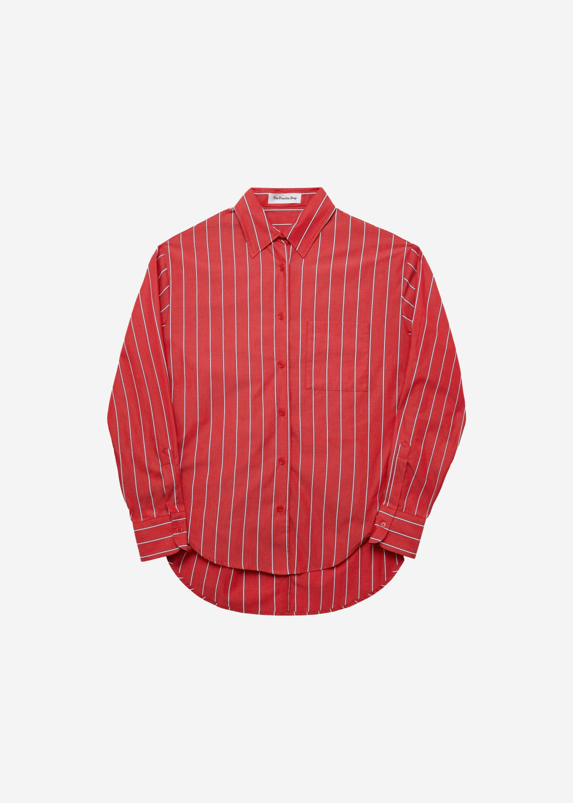 Lui Striped Cotton Shirt - Red/White Stripe