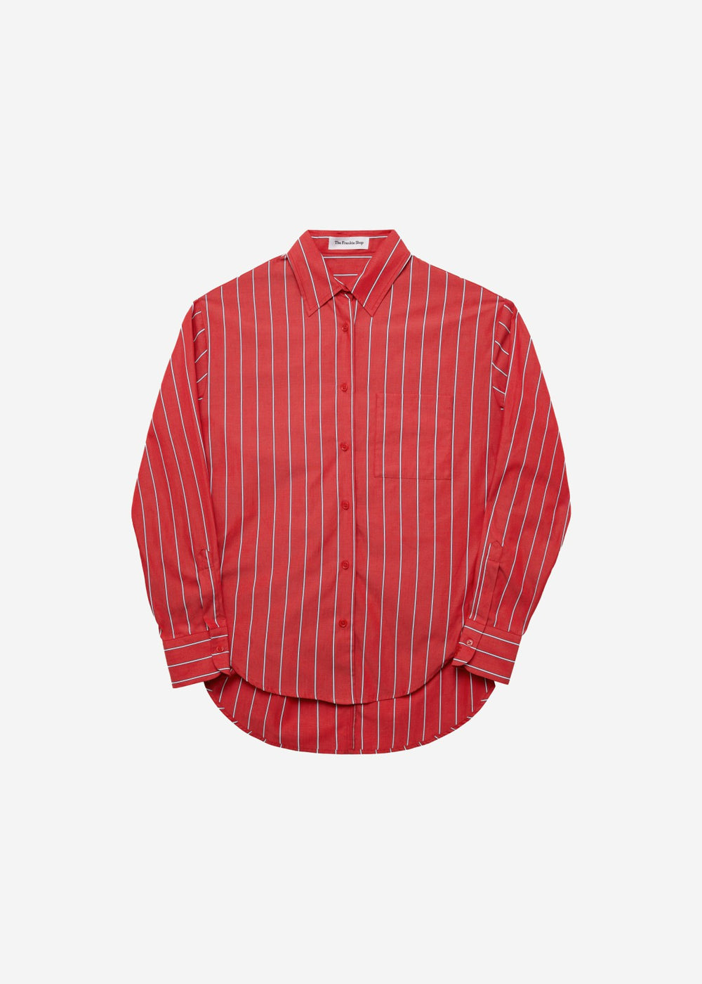 Lui Striped Cotton Shirt - Red/White Stripe