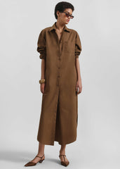 Helena Shirt Dress - Brown