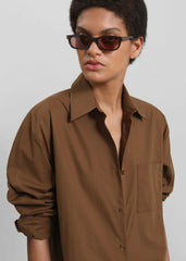 Helena Shirt Dress - Brown