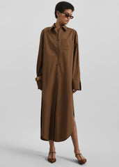 Helena Shirt Dress - Brown