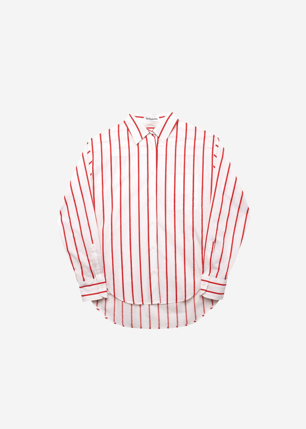 Lui Striped Cotton Shirt - White/Red Stripe