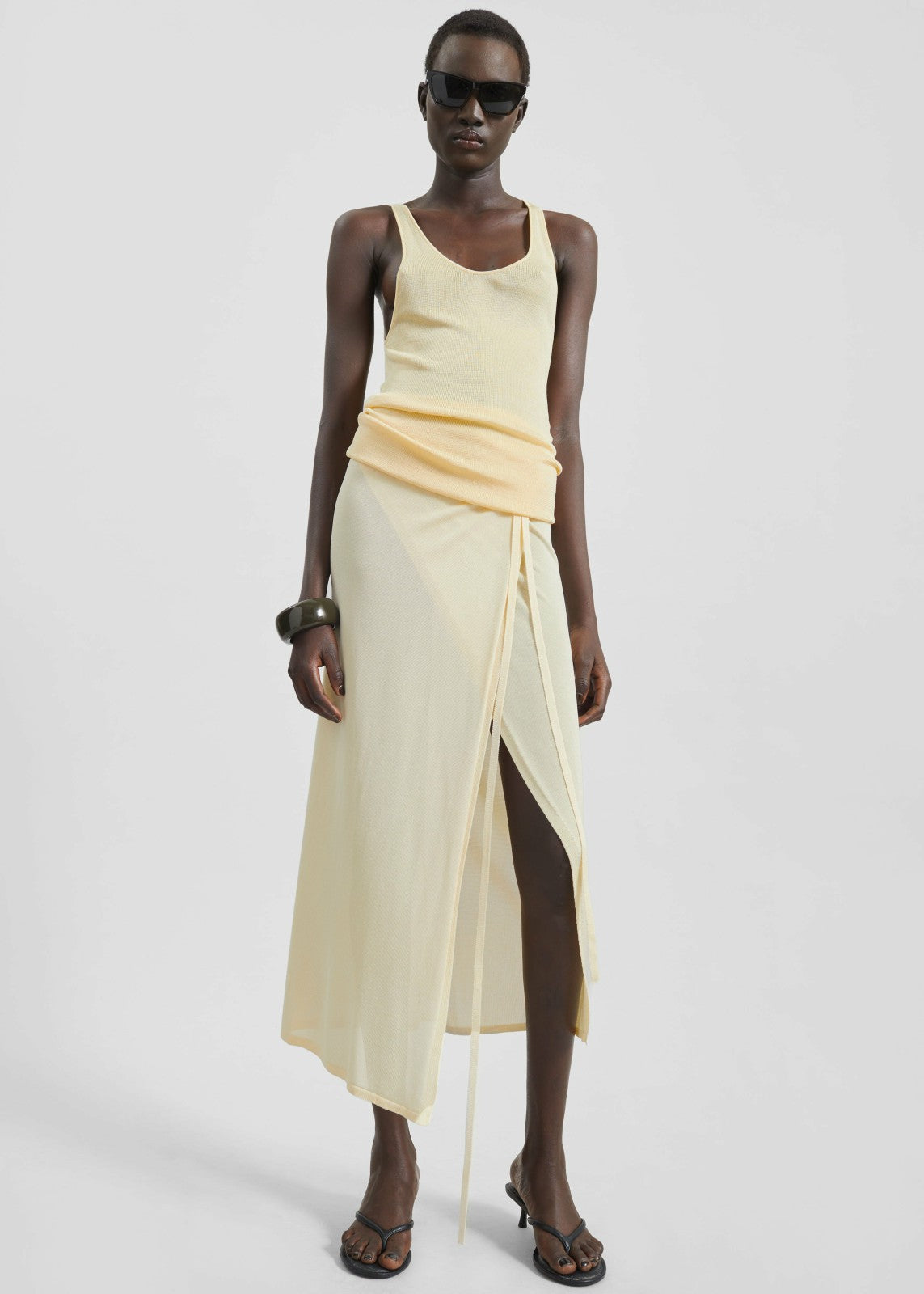 Rivo Knit Tank Top - Pale Yellow