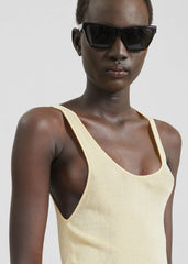 Rivo Knit Tank Top - Pale Yellow