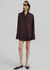 Lui Organic Cotton Shirt - Dark Plum